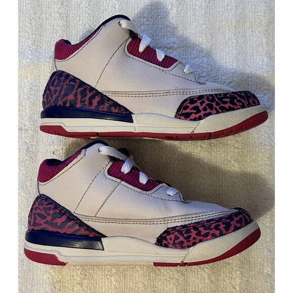 Nike Air Jordan Retro 3 Barely Grape Hyper Crimson Fire Pink 654964-500 Sz 9C - Picture 1 of 7